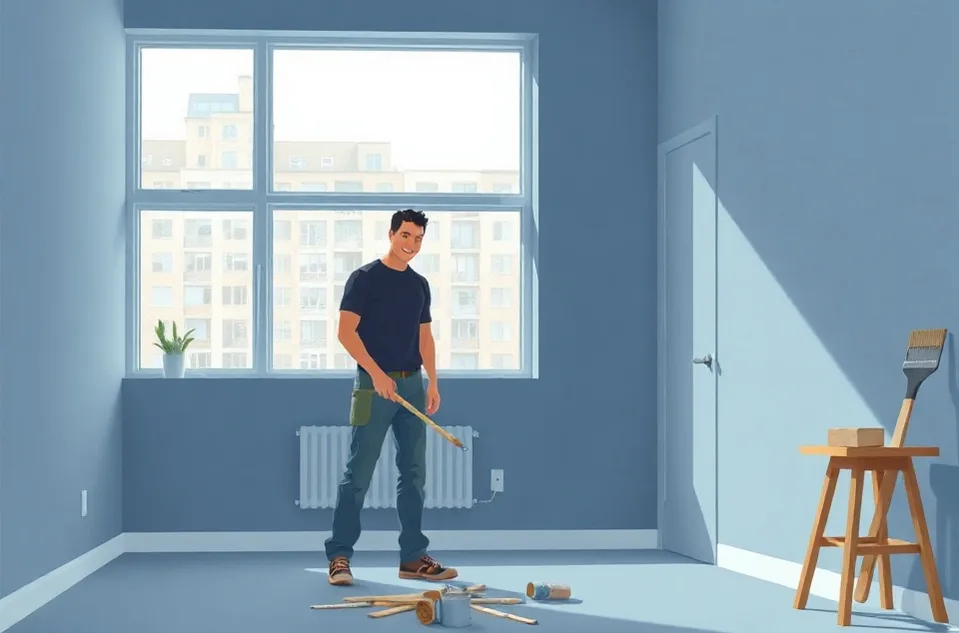Intérieur rénové après travaux de peinture à Saint-Étienne