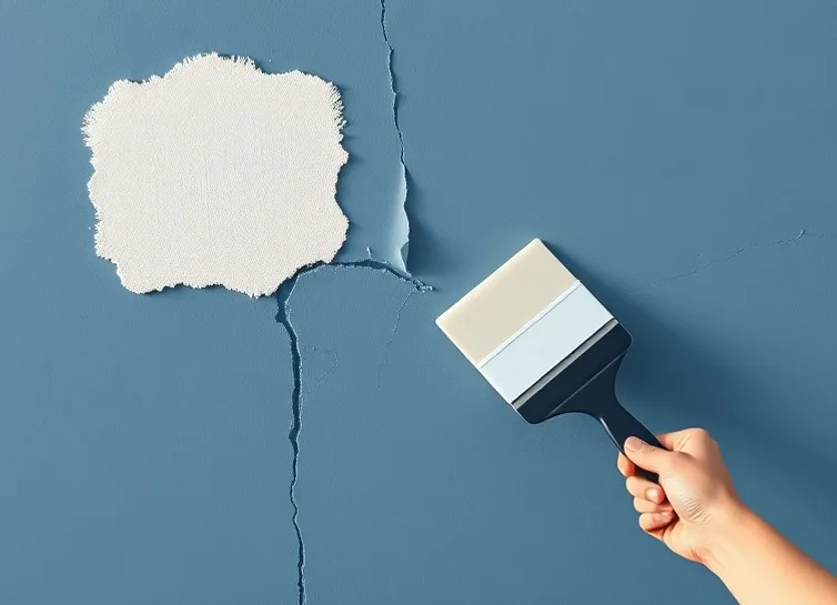 Ponçage et rebouchage des fissures avant mise en peinture